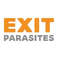 Voici le logo de la marque EXIT PARASITES qui représente son identité graphique.