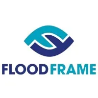 Voici le logo de la marque FLOODFRAME qui représente son identité graphique.
