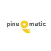 Voici le logo de la marque PINE OMATIC qui représente son identité graphique.