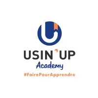 Voici le logo de la marque USIN'UP ACADEMY qui représente son identité graphique.