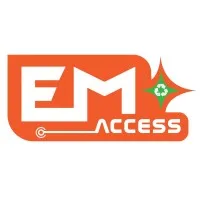 Voici le logo de la marque EM-ACCESS qui représente son identité graphique.