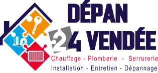 Voici le logo de la marque DEPAN24 VENDEE qui représente son identité graphique.
