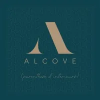 Voici le logo de la marque ALCOVE INTERIEURS qui représente son identité graphique.