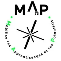 Voici le logo de la marque MAP 73 qui représente son identité graphique.
