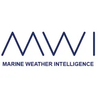 Voici le logo de la marque MARINE WEATHER INTELLIGENCE qui représente son identité graphique.