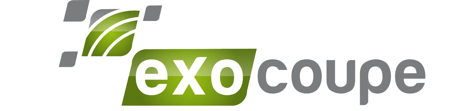 Voici le logo de la marque EXOCOUPE qui représente son identité graphique.