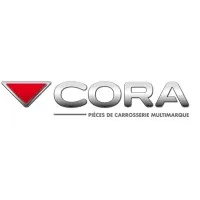 Voici le logo de la marque COMMERCE RECHANGE AUTOMOBILES (CORA) qui représente son identité graphique.