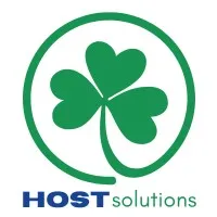 Voici le logo de la marque HOST-SOLUTIONS qui représente son identité graphique.