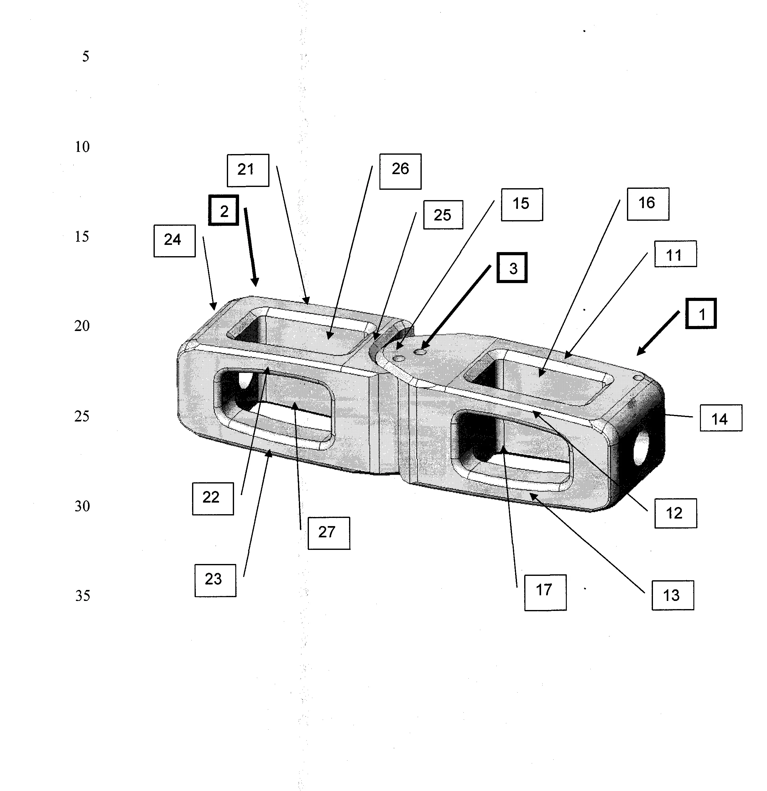 Prothese a geometrie angulaire variable, auto-adaptable in situ, d'ecartement de corps vertebraux