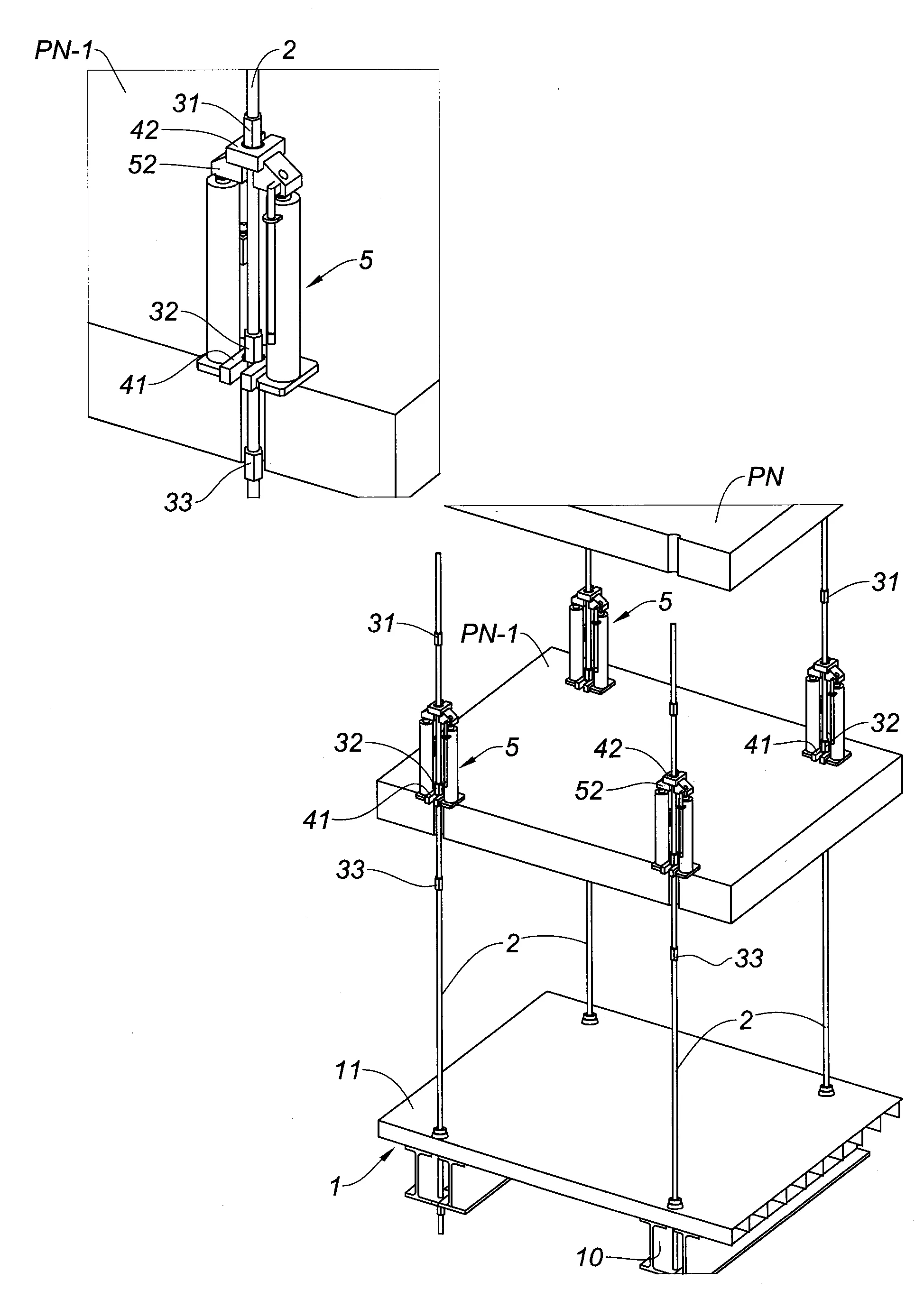 Procede et kit de construction d’un ouvrage souterrain avec coffrage suspendu