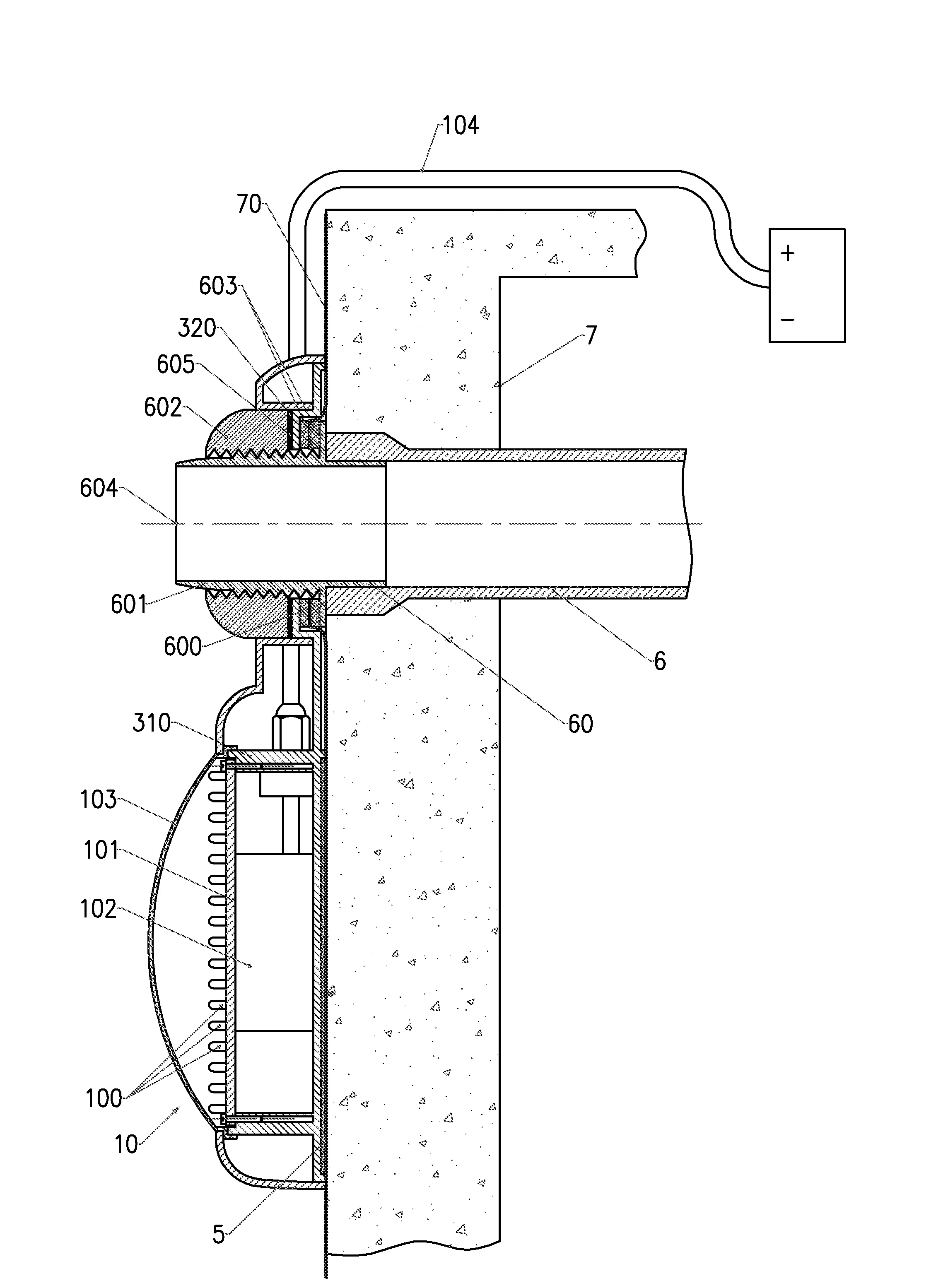 Dispositif d'eclairage amovible pour piscine
