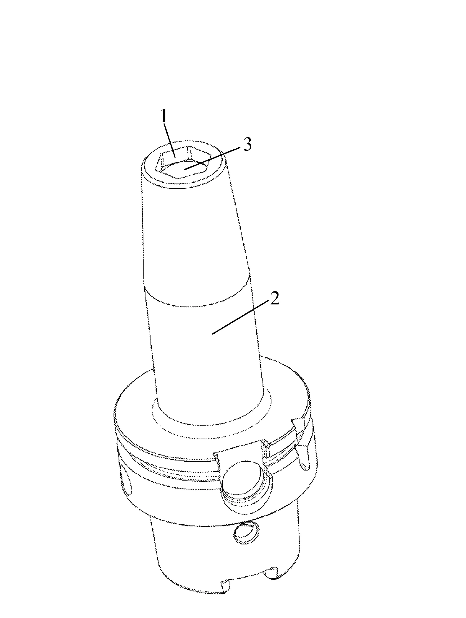 Dispositif de precentrage pour l'assemblage automatique par dilatation thermique d'outils avec un porte-outils.