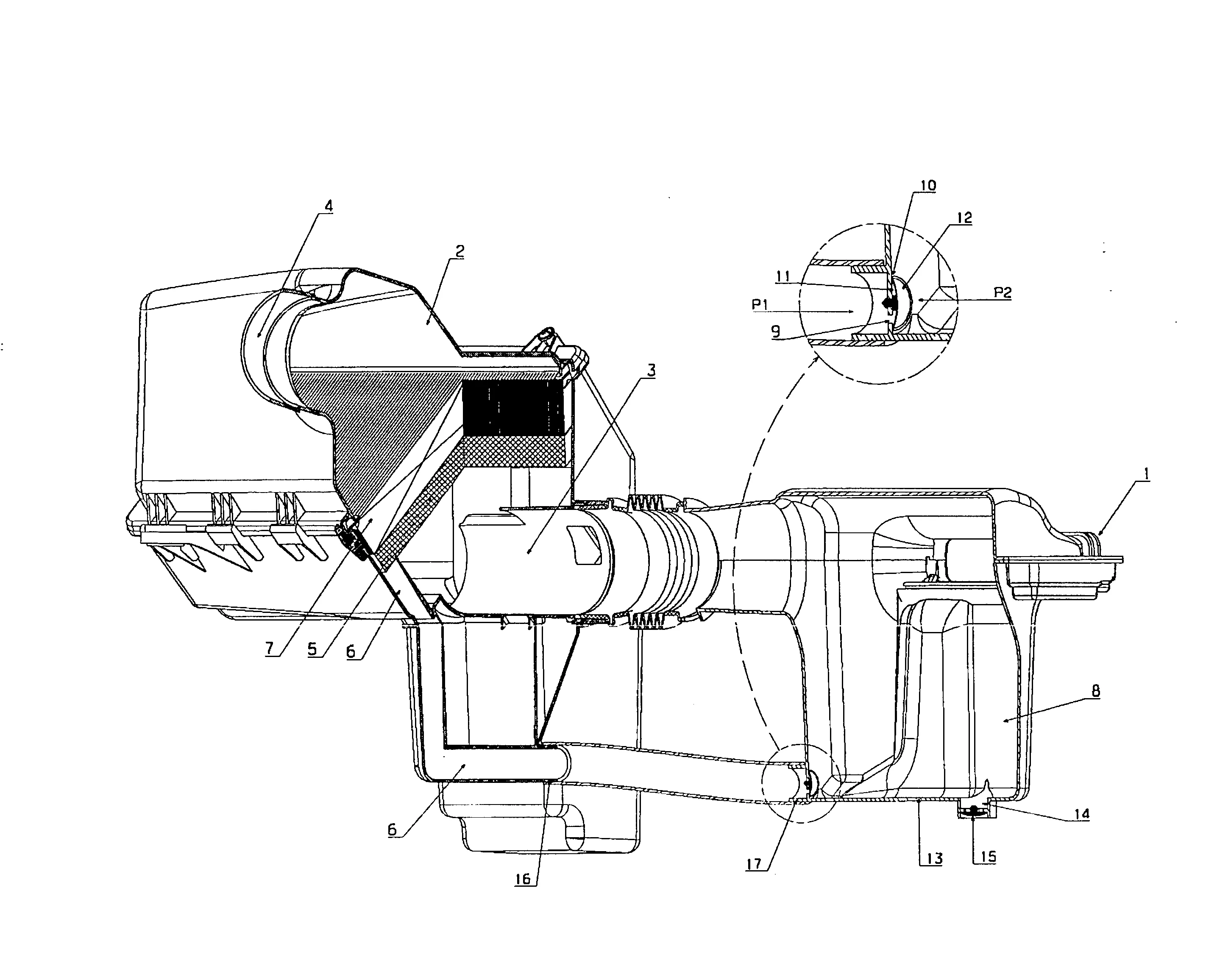 Dispositif d'admission d'air, apte a former au moins une portion de ligne d'admission d'air pour moteur a combustion interne de vehicule automobile.