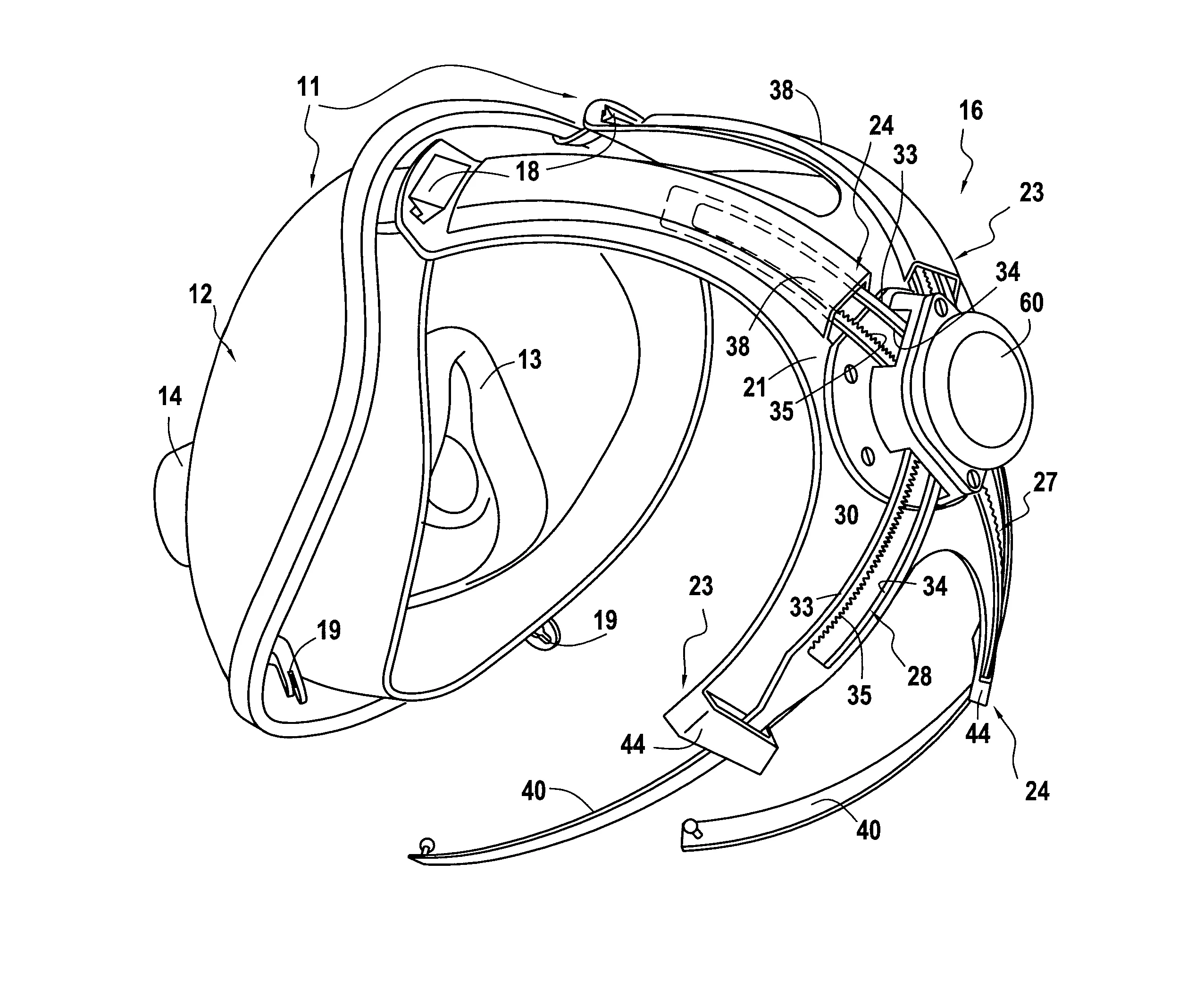 Masque respiratoire ajustable