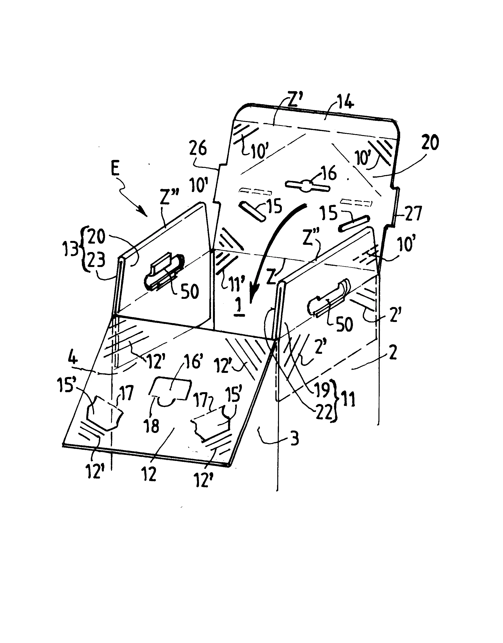 Conditionnement en un materiau semi-rigide a systeme d'absorption de choc
