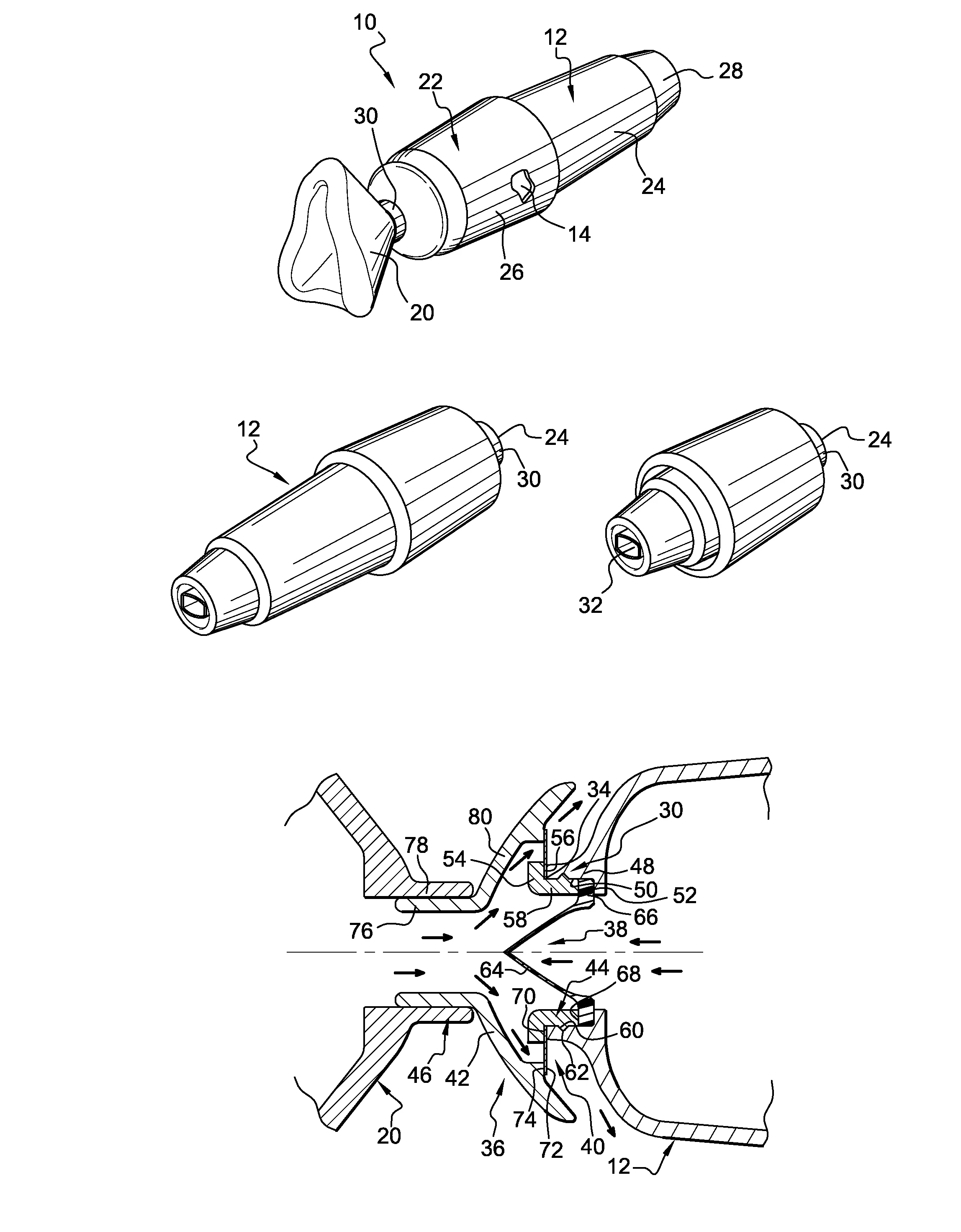 Dispositif d'inhalation compactable en materiau elastomere