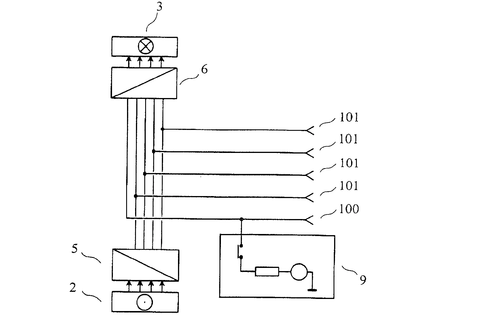 Dispositif d'interface multicanal avec circuit de commutation
