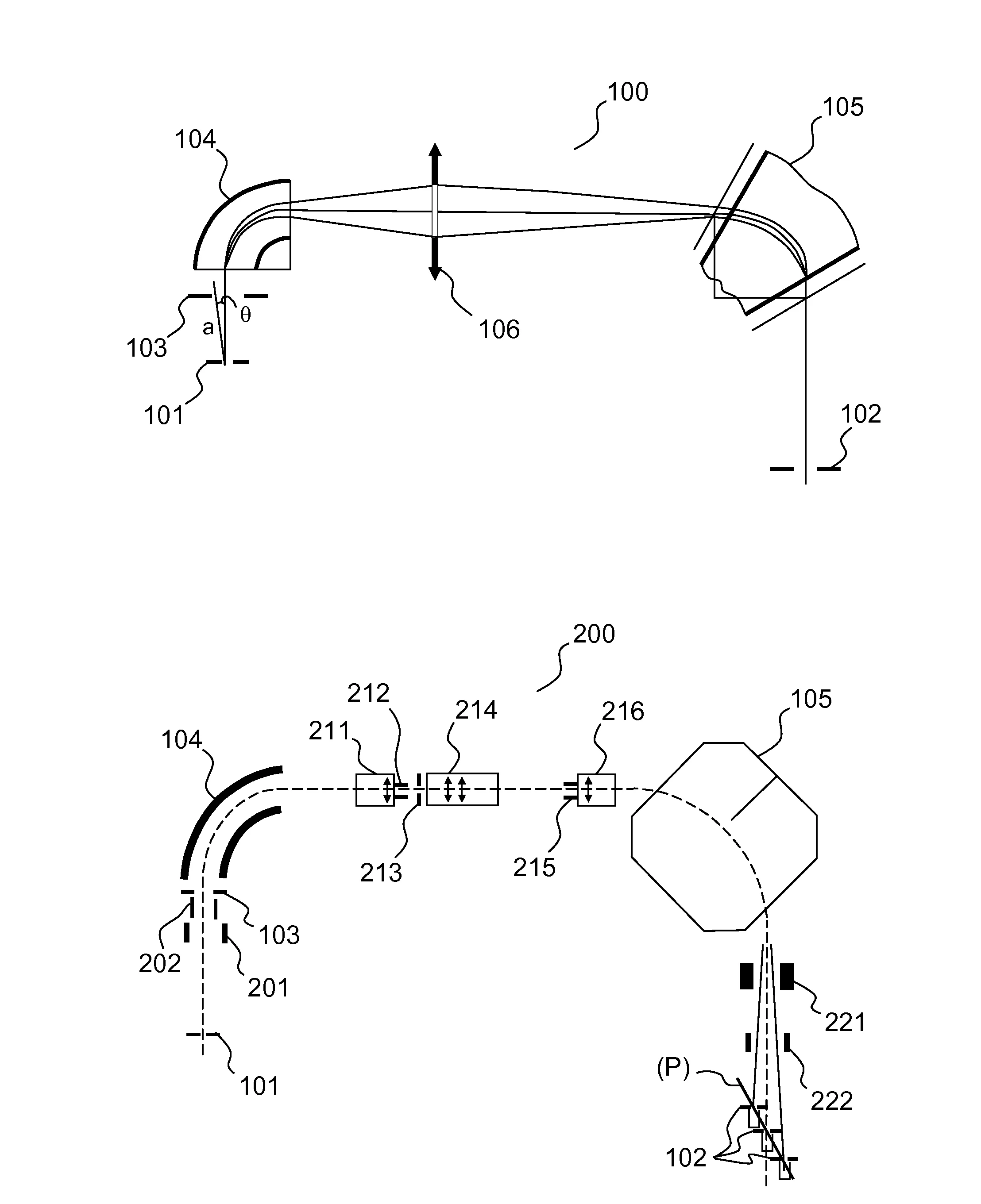 Spectrometre de masse magnetique achromatique a double focalisation.