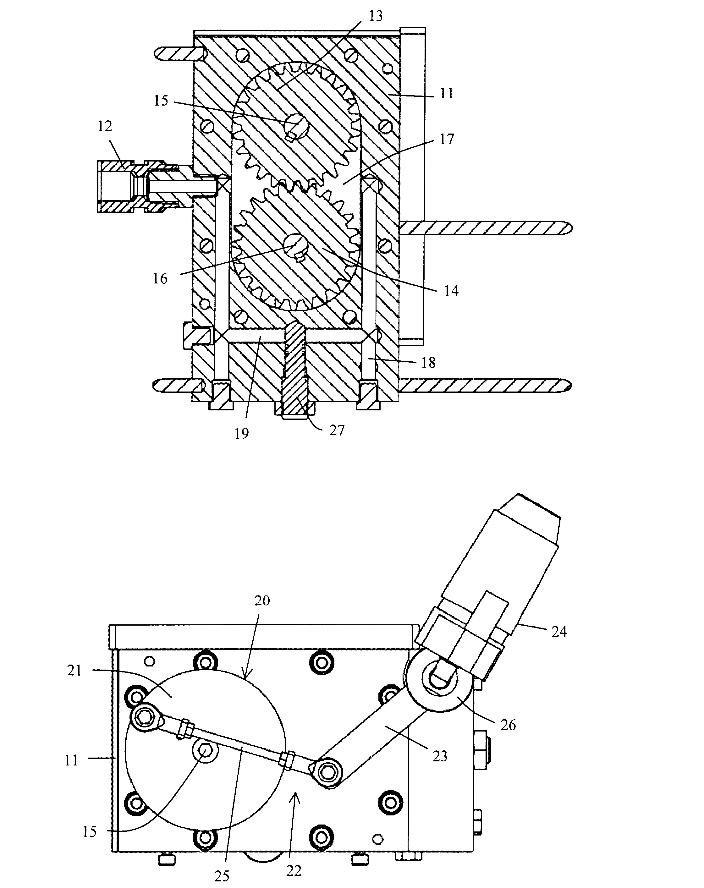 Unite de lavage automatique haute pression a actionneur hydraulique