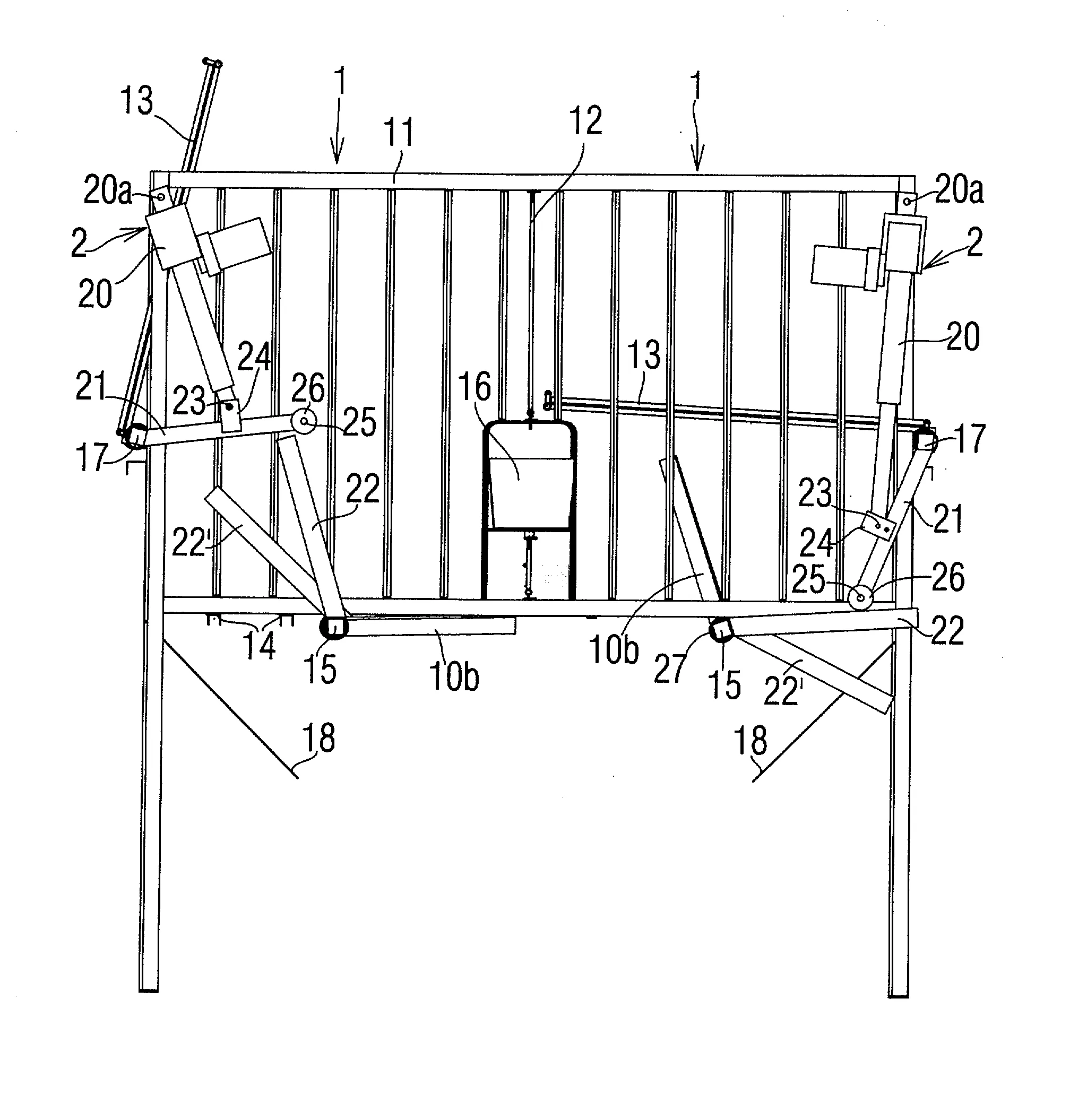 Cage d'elevage pour palmipede et installation la comportant