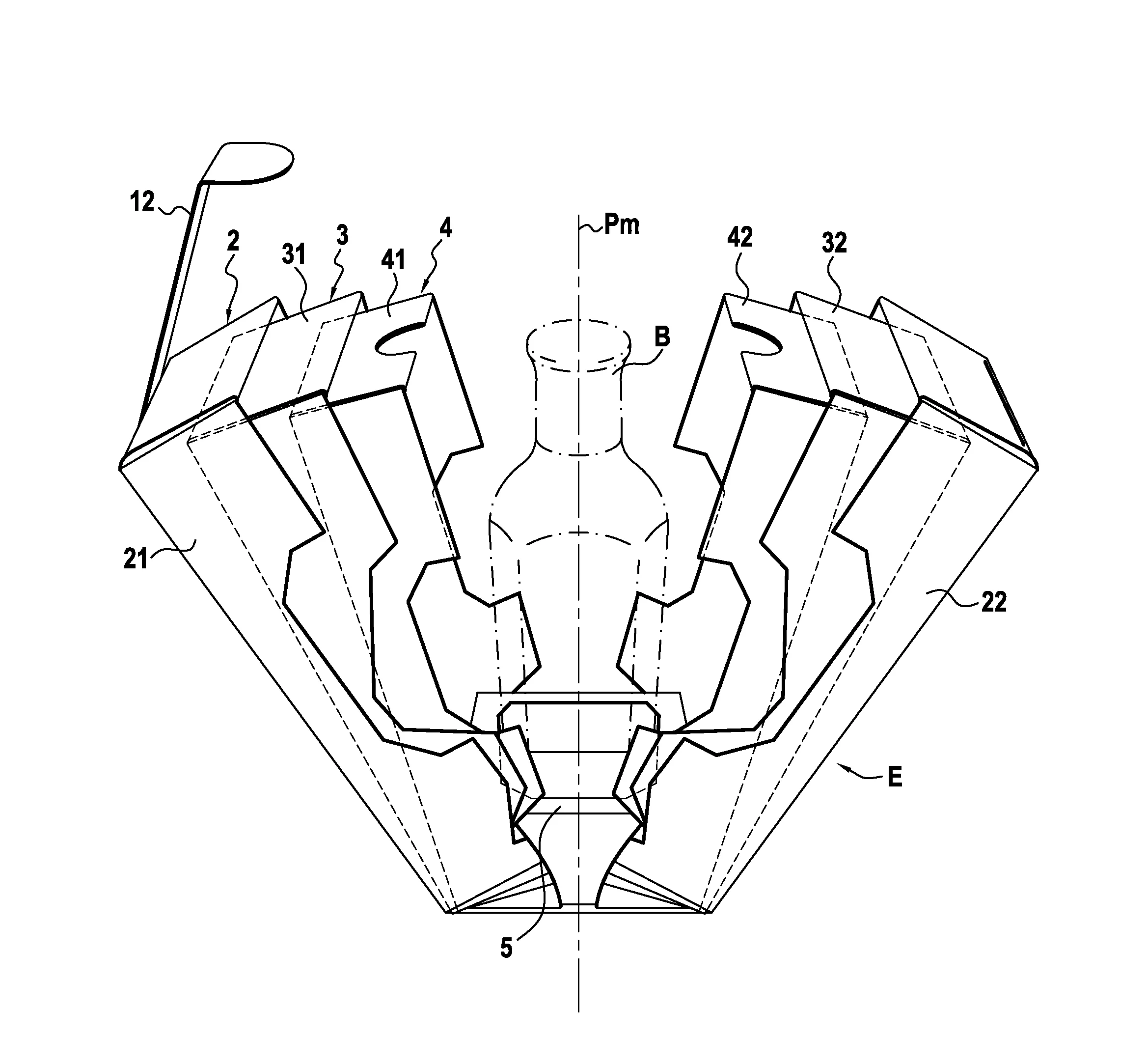 Emballage de type etui pour bouteilles et/ou flacons
