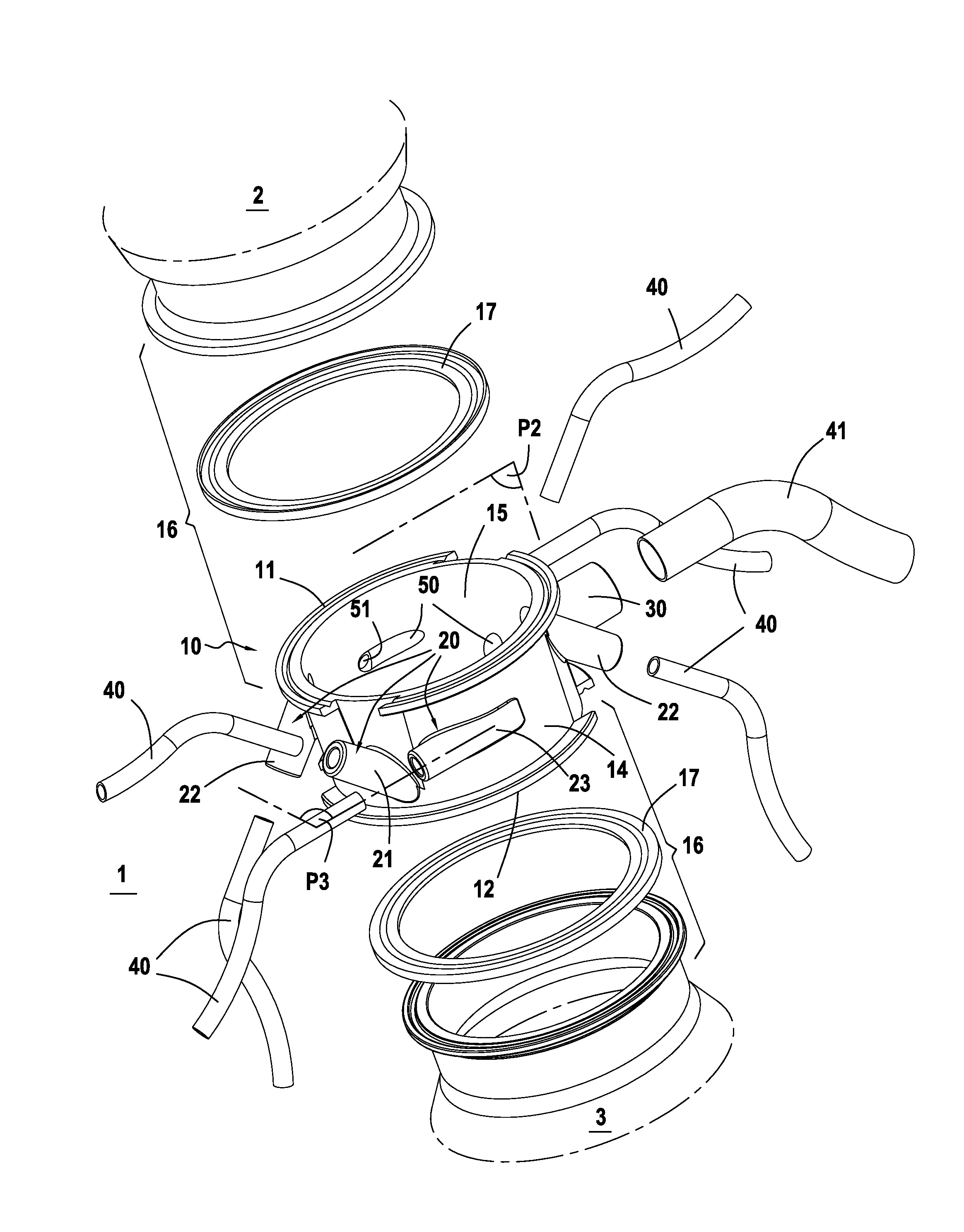 Dispositif de depoussierage, dans le cadre de transfert de produits pulverulents, installation, procede de depoussierage, procede de transfert, et procede de sterilisaton utilisant ledit dispositif.