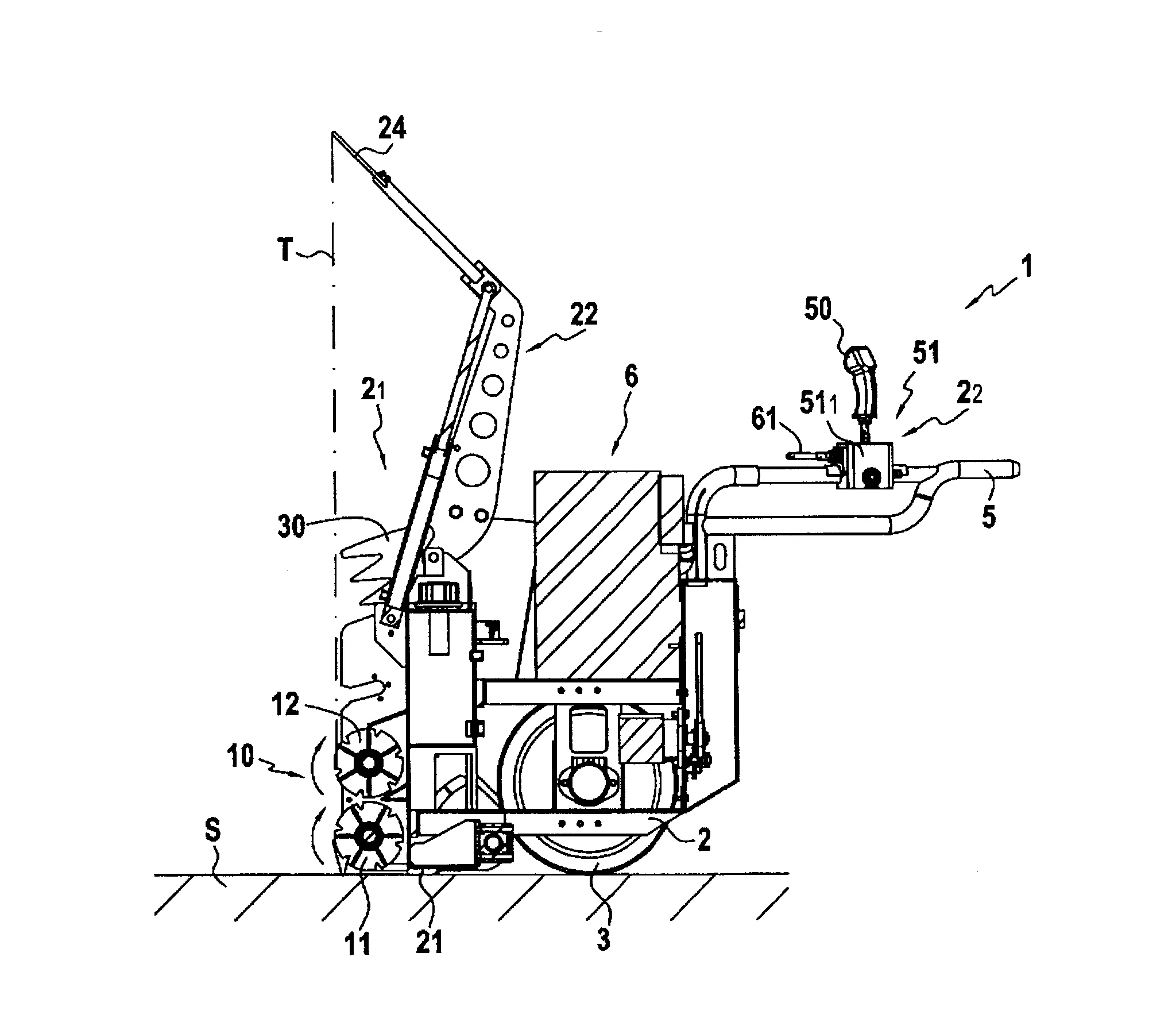 Machine pour decompacter un lit de matiere