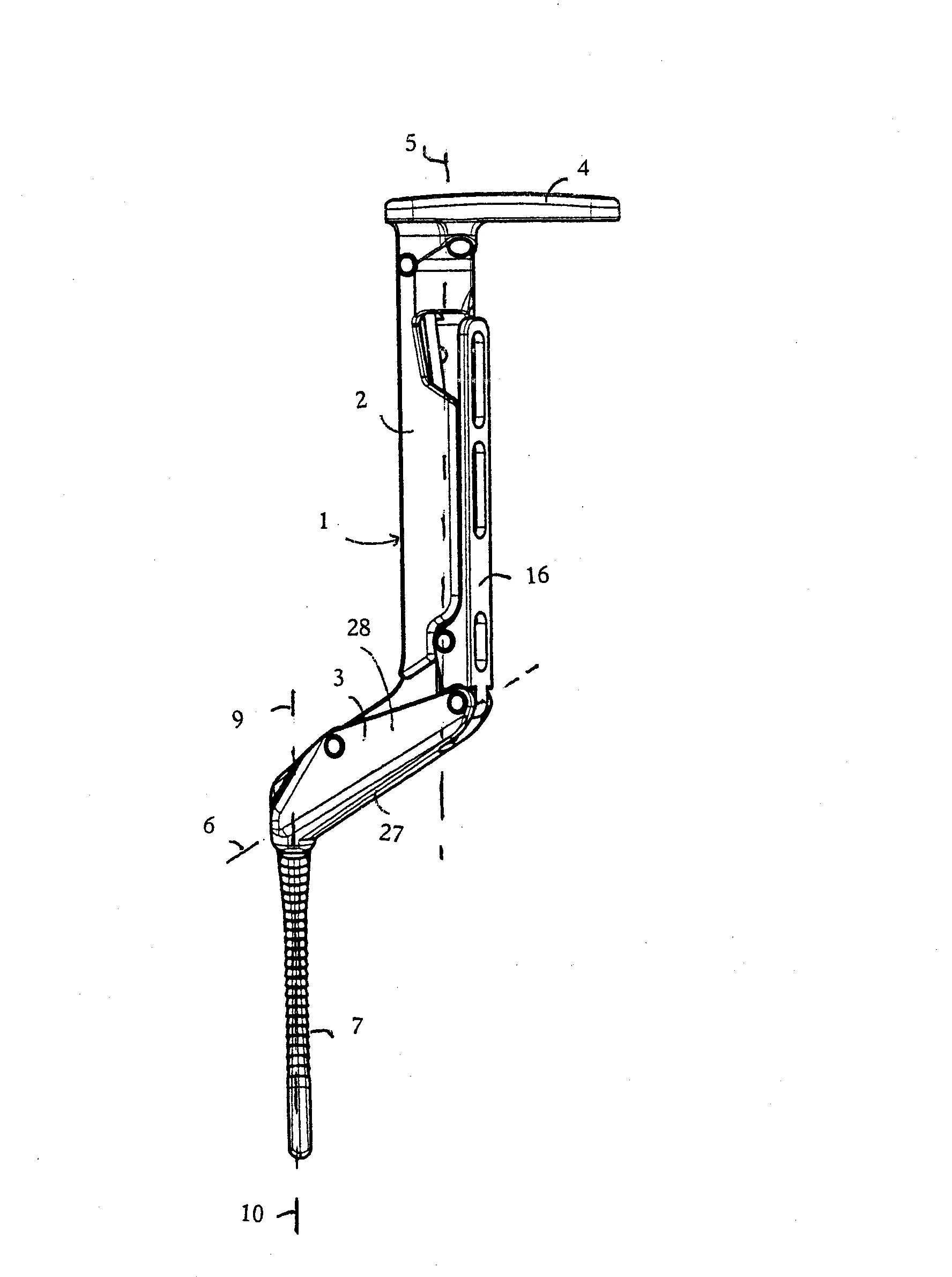 Porte rape de hanche a machoire mobile