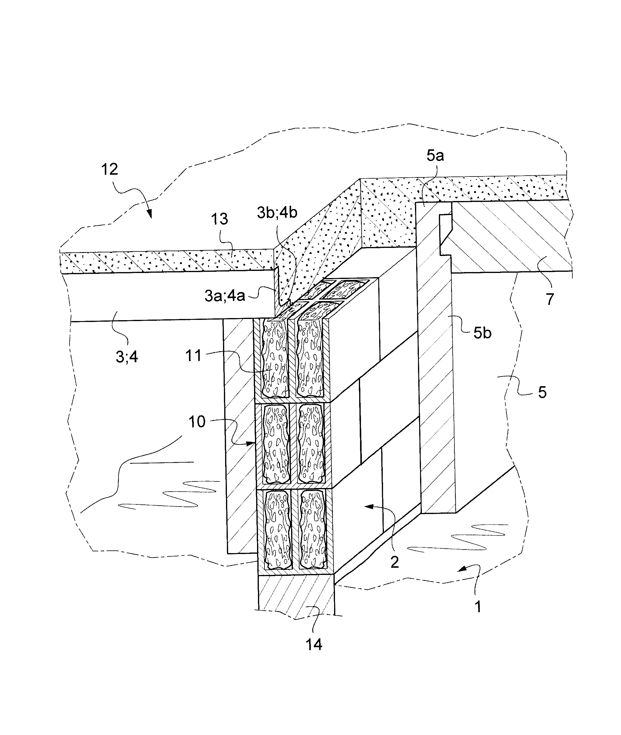 Materiel d'isolation pour mur de refend