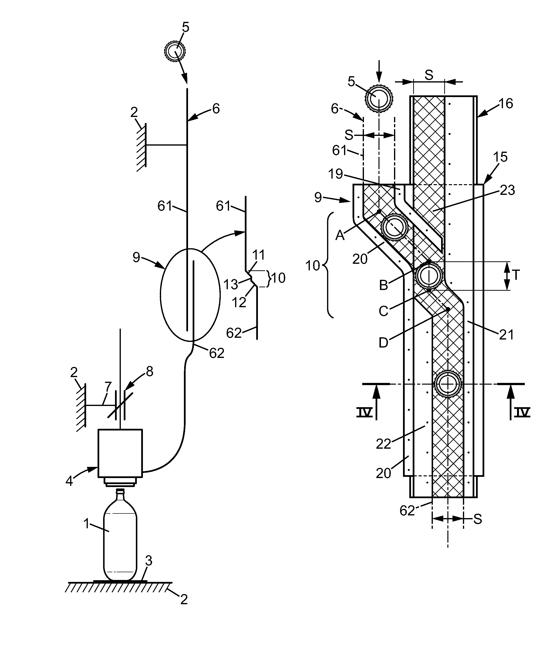 Couloir de guidage pour articles de bouchage