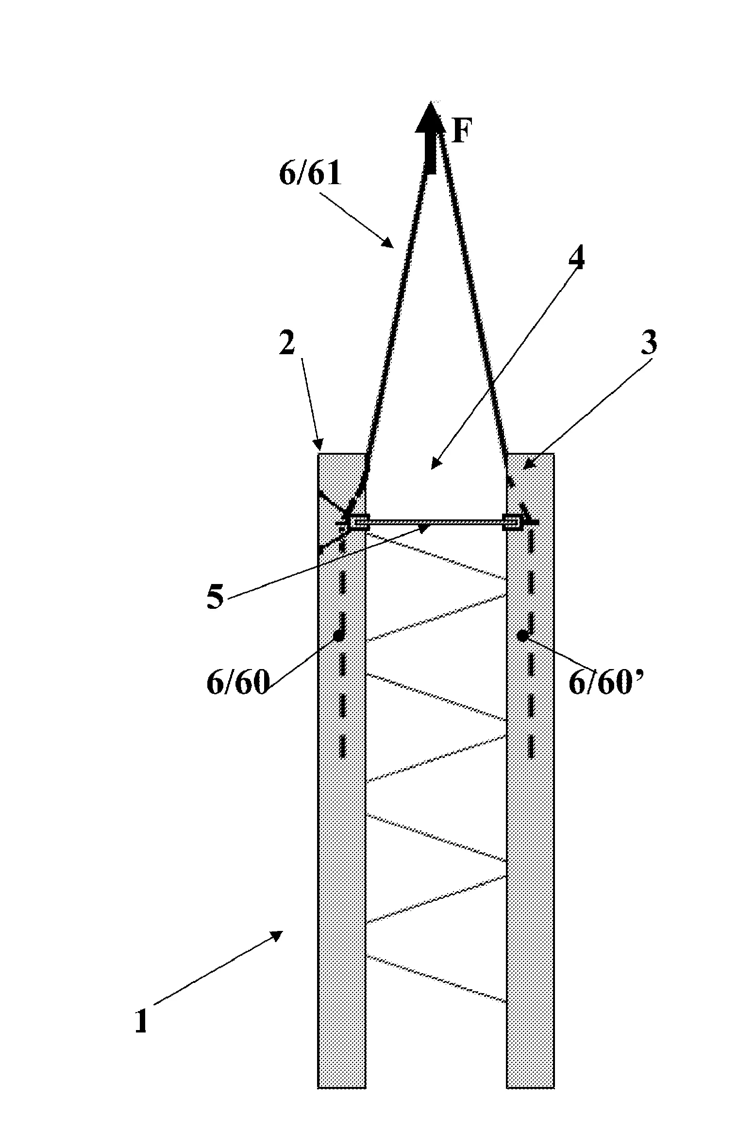 Dispositif de raccordement de deux peaux d'un mur a coffrage perdu equipe d'une elingue de manutention.