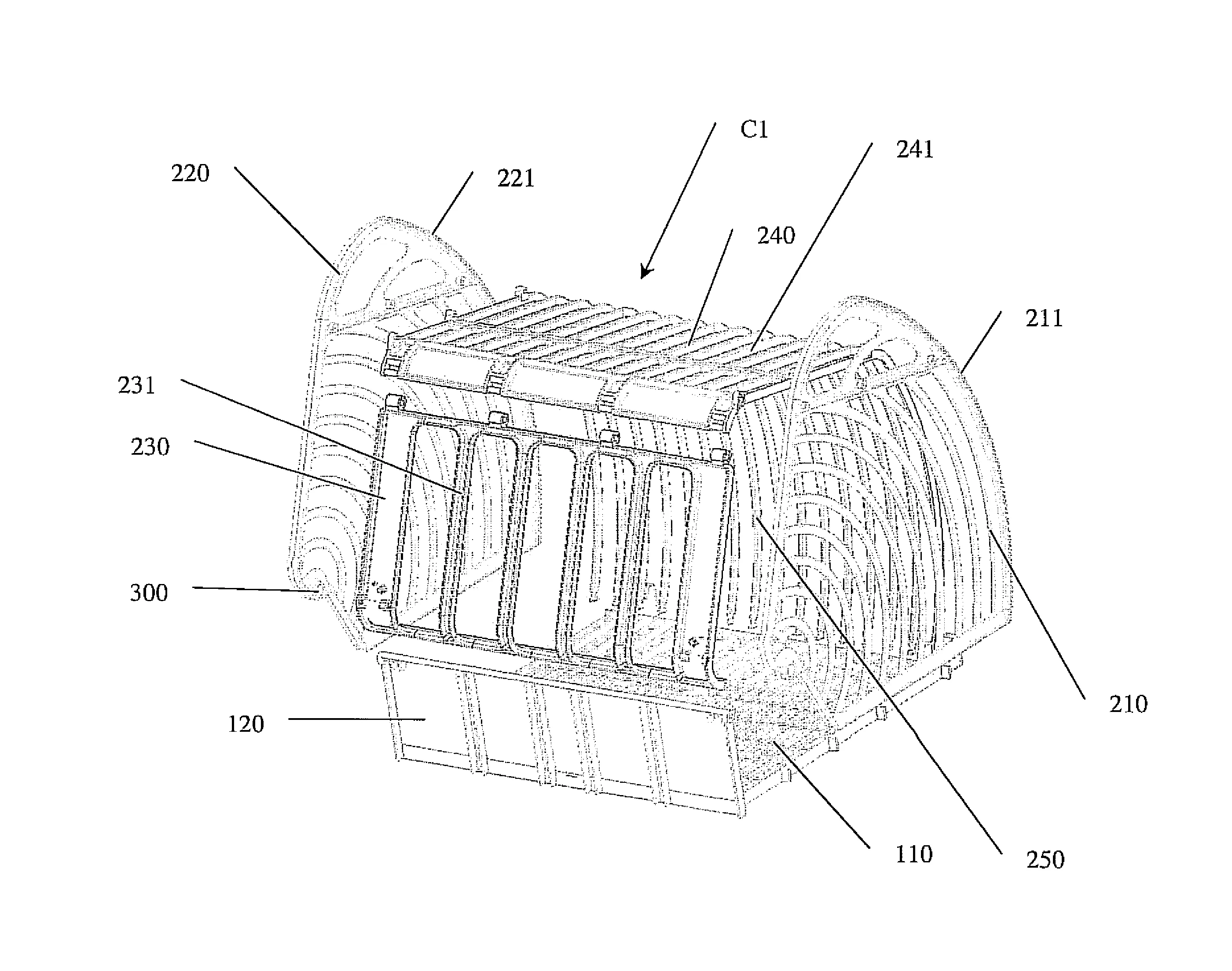 Cage de gavage a volume reglable