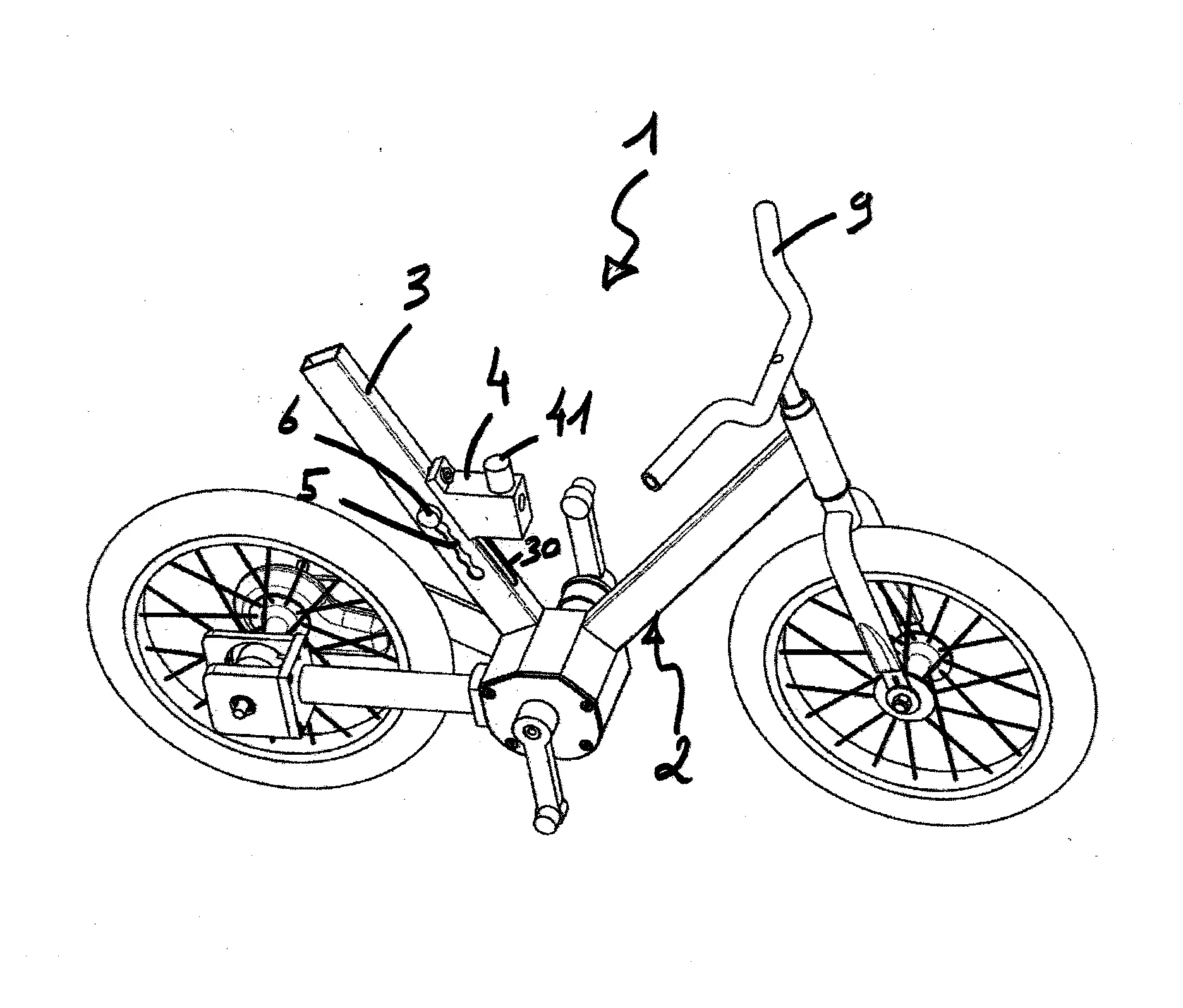 Velocipede a selle reglable