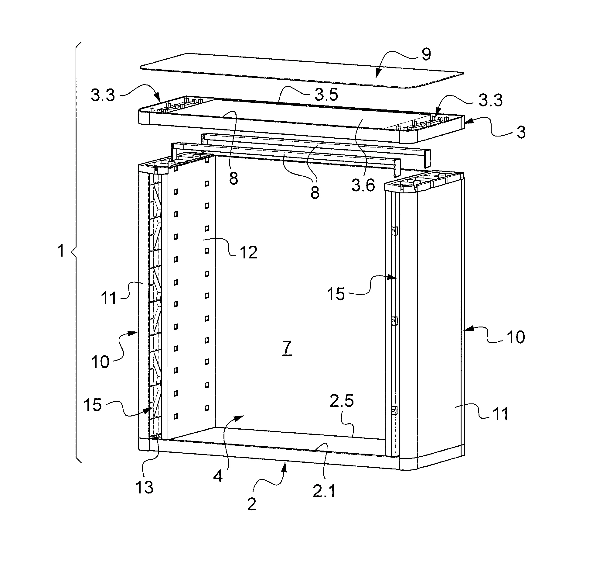 Meuble de rangement a module(s) superposable(s)