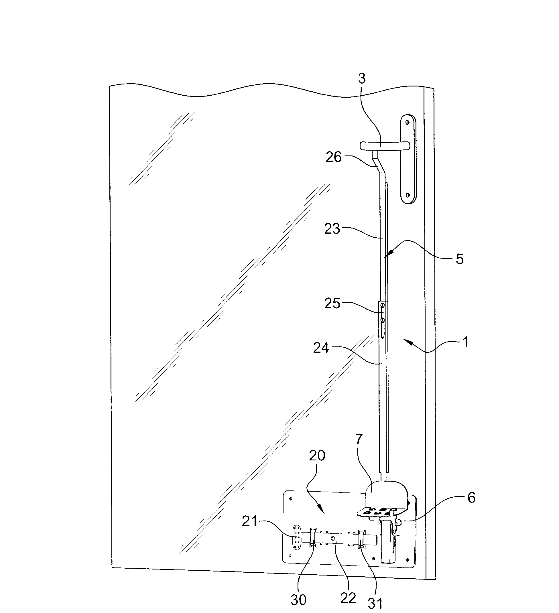 Dispositif pour l'ouverture de portes au pied