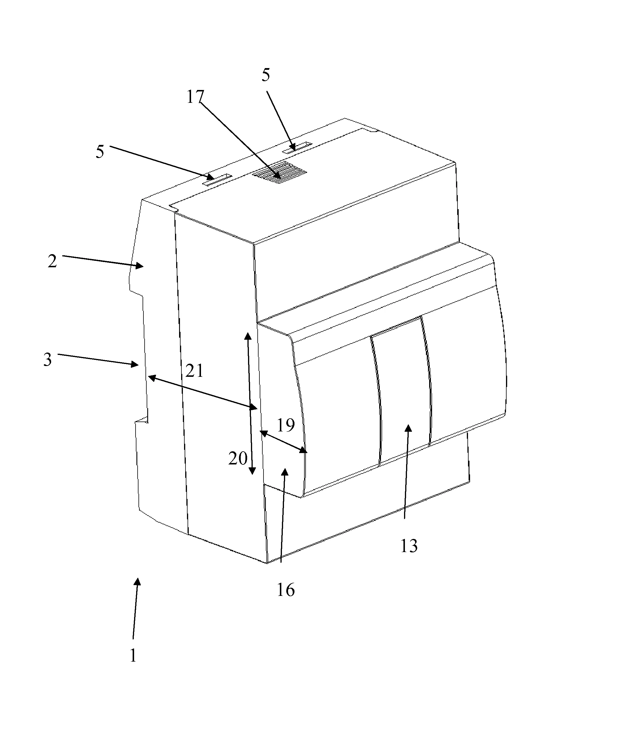 Socle de connexion electrique montable sur rail