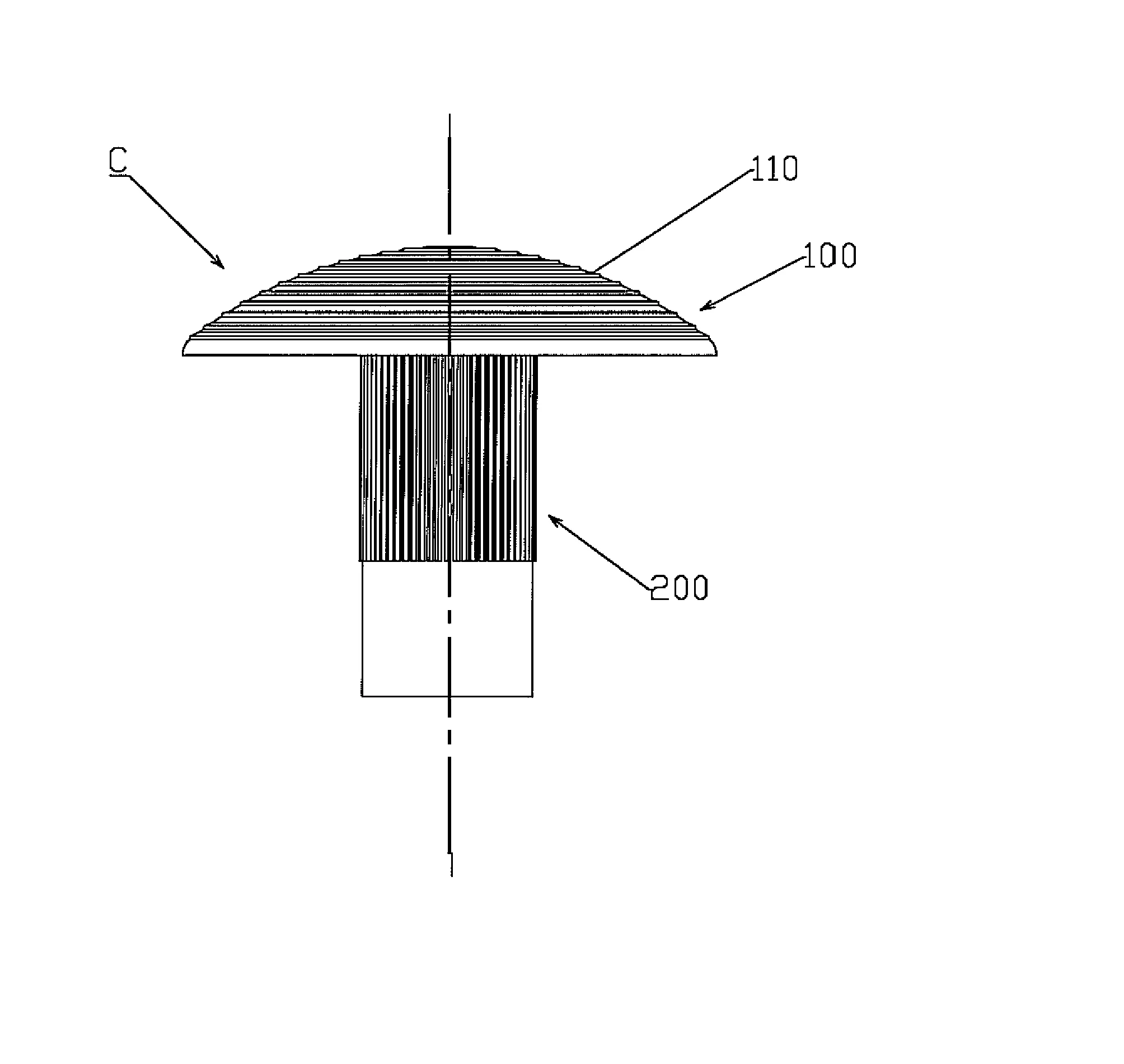 Clou podotactile et son procede de fabrication