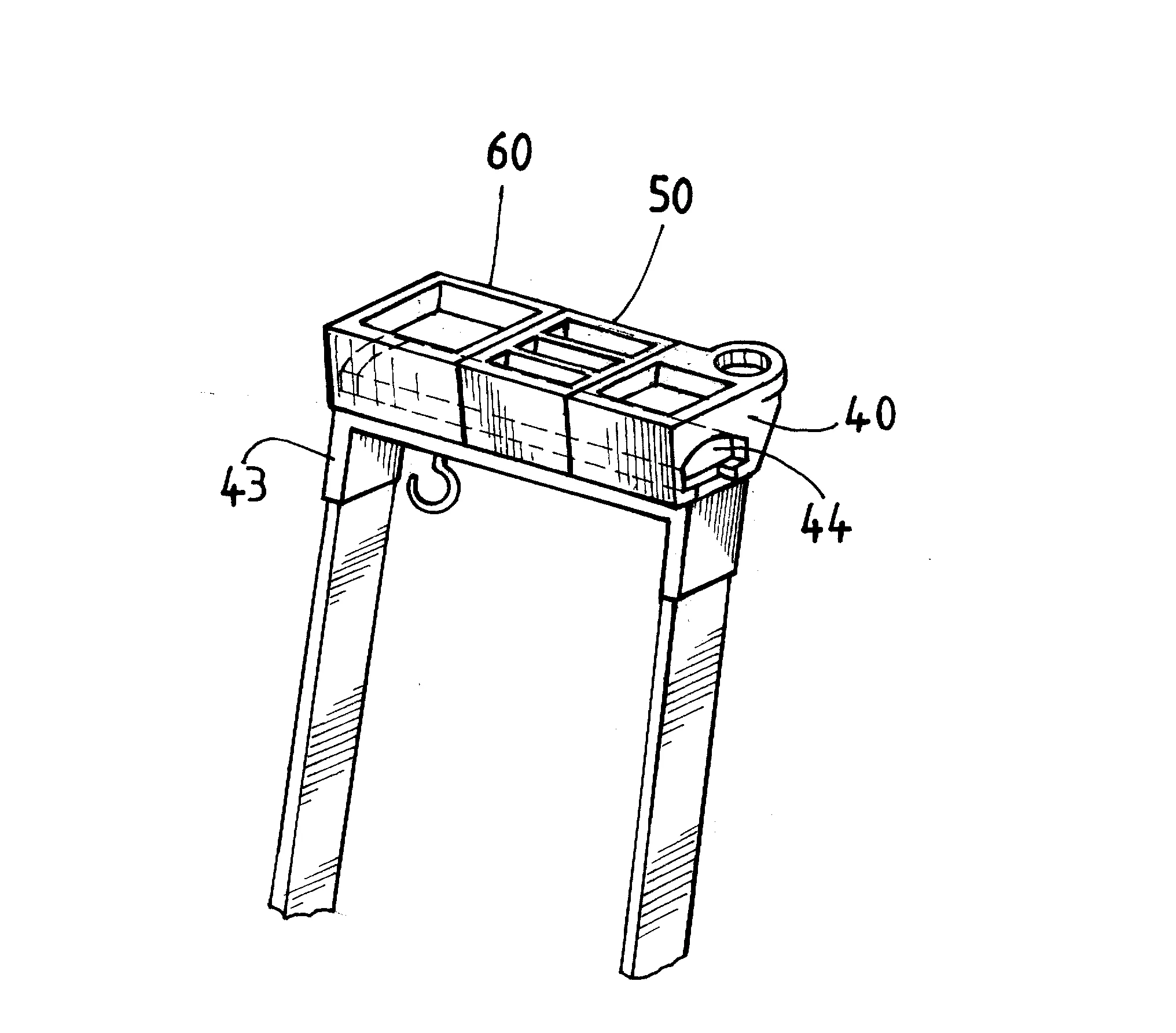 Porte-outils pour un  garde-corps de marchepied