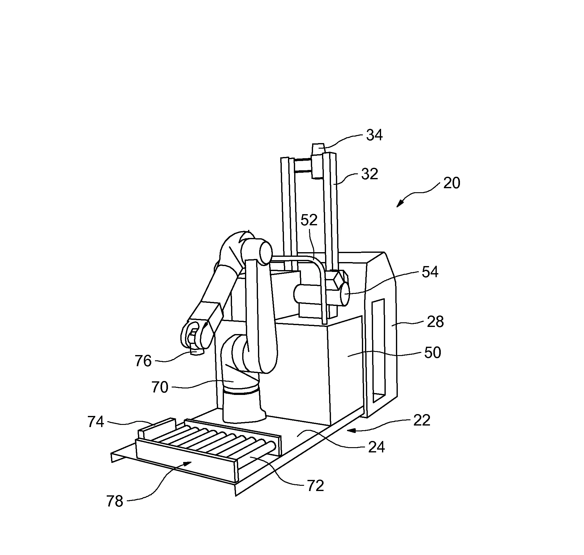 Systeme de robotisation comprenant un robot supporte par une plateforme mobile