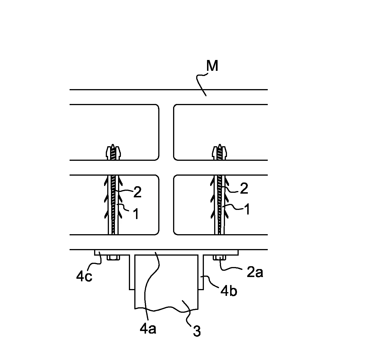Dispositif de fixation dans des materiaux creux d'elements de construction pour batiment