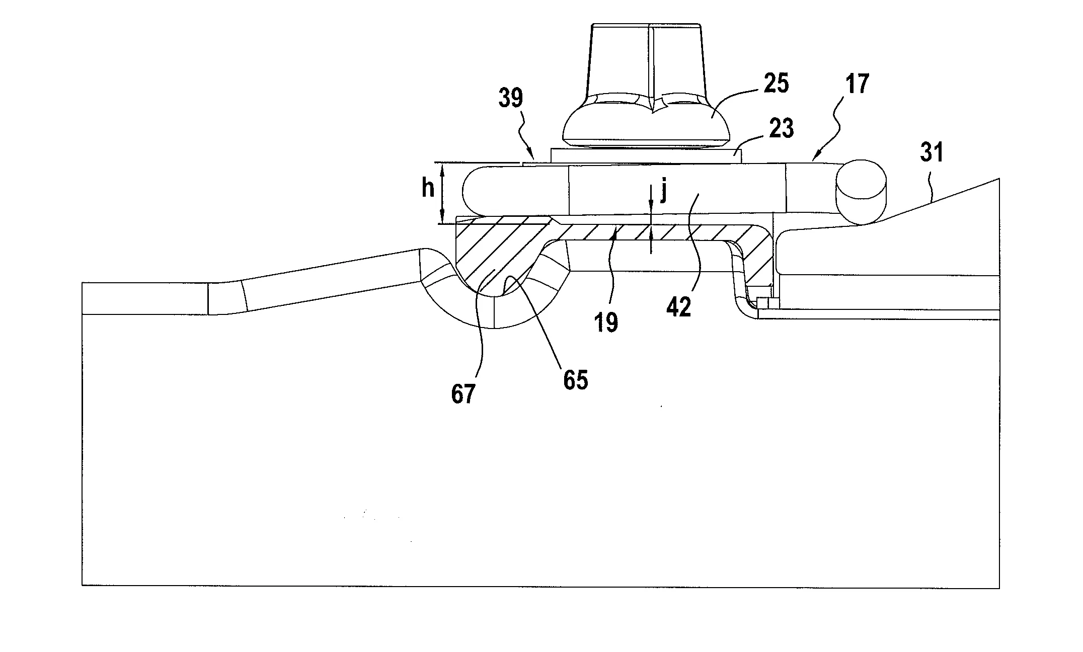 Systeme de fixation de rail a attache elastique