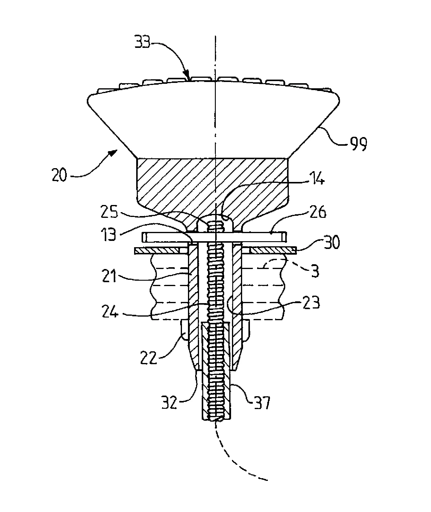 Point d'ancrage pour structure flottante