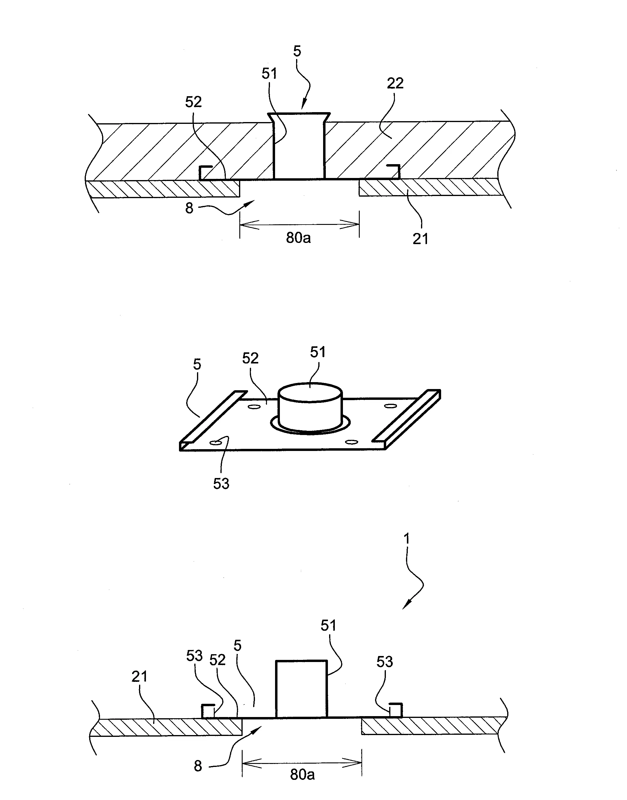 Element prefabrique pour le passage de gaines techniques.