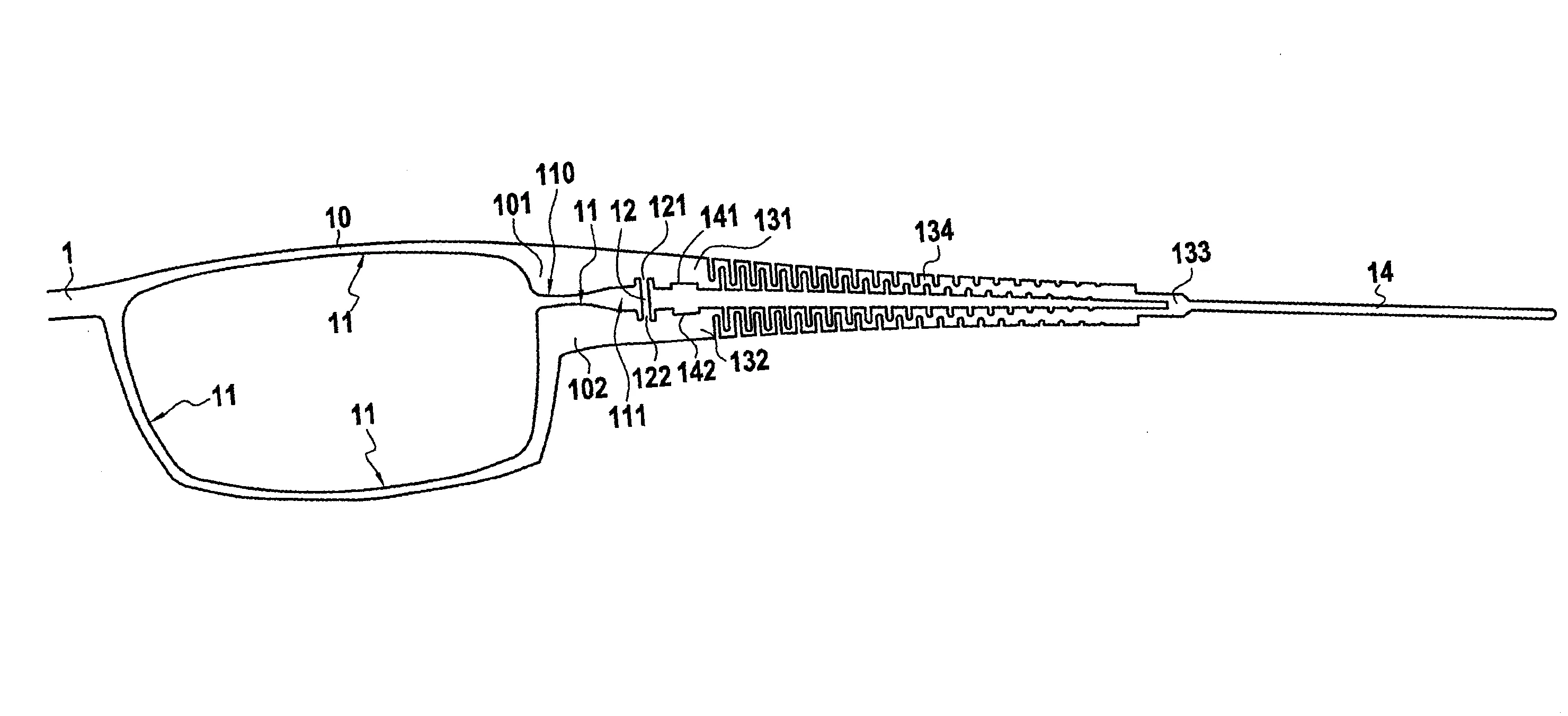 Monture de lunette permettant un maintien en position reversible du verre