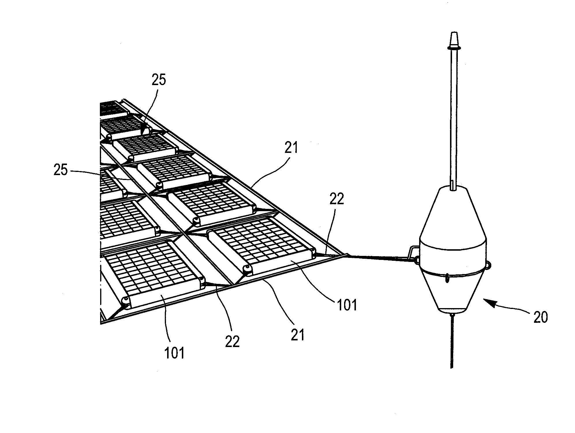 Panneau solaire flottant et installation solaire constituee d'un assemblage de tels panneaux.
