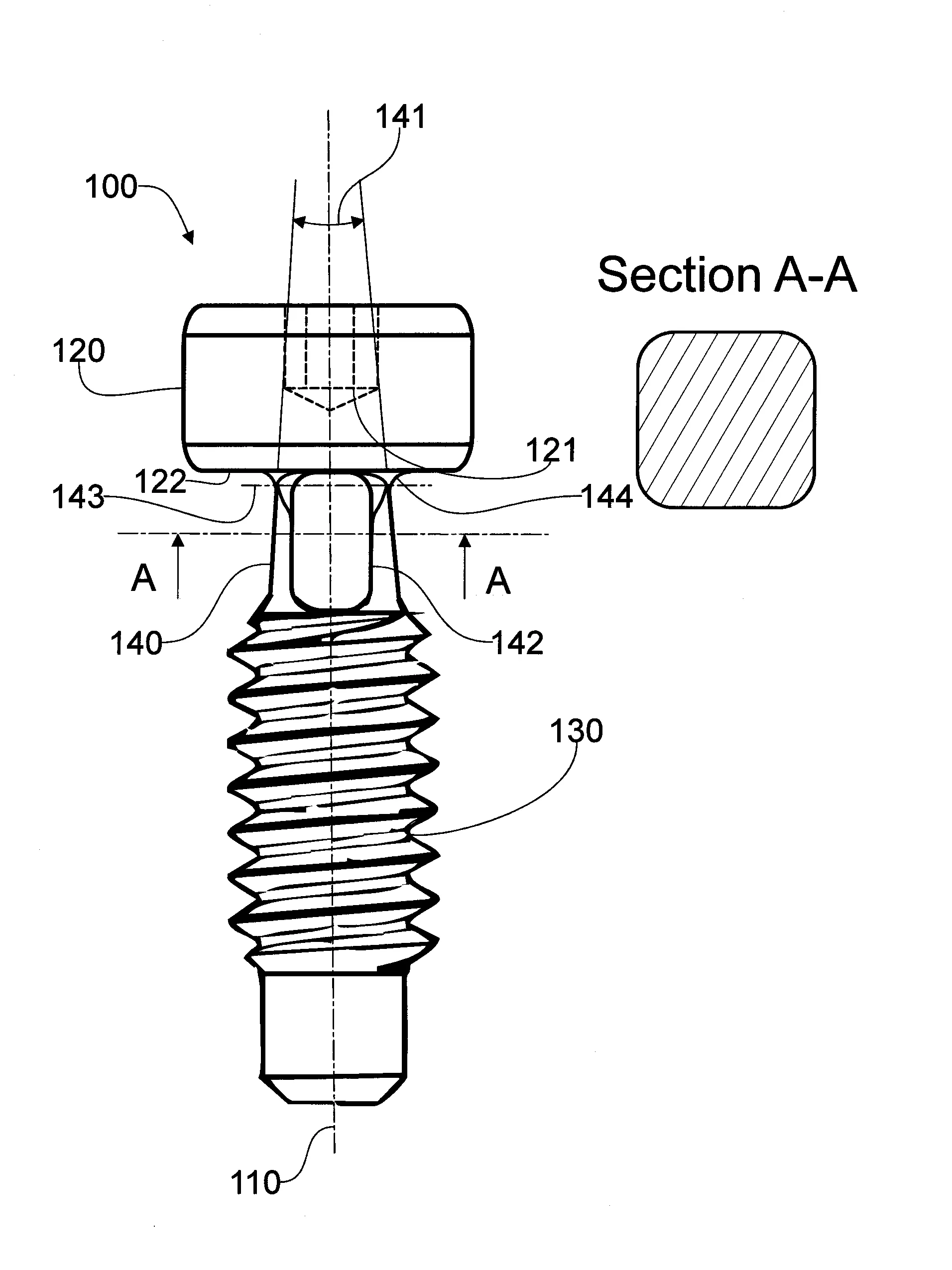 Vis pour la fixation d'une surprastructure sur un implant intra-osseux