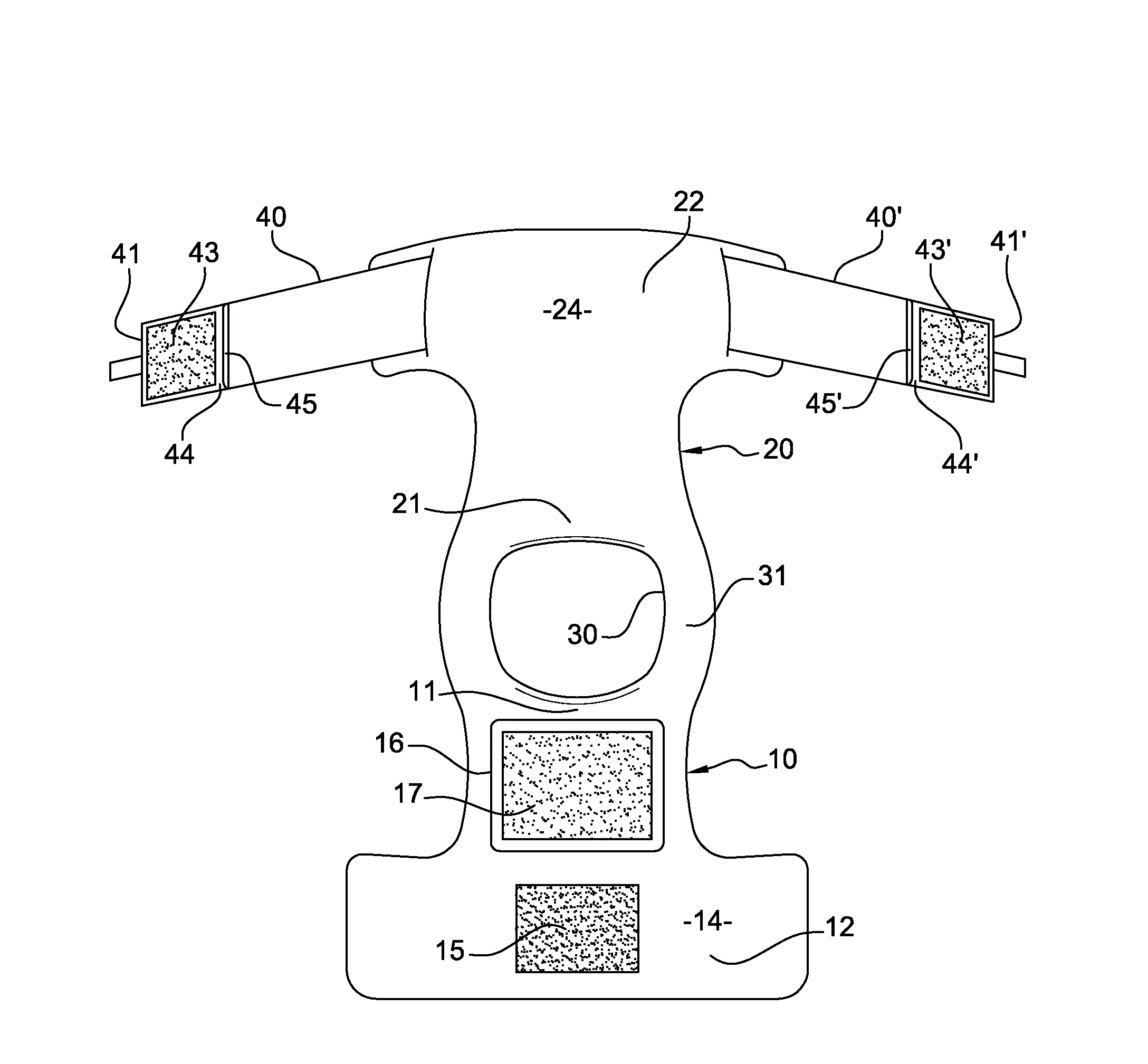 Gilet de protection balistique a pattes de reglage de son ampleur au niveau de la taille