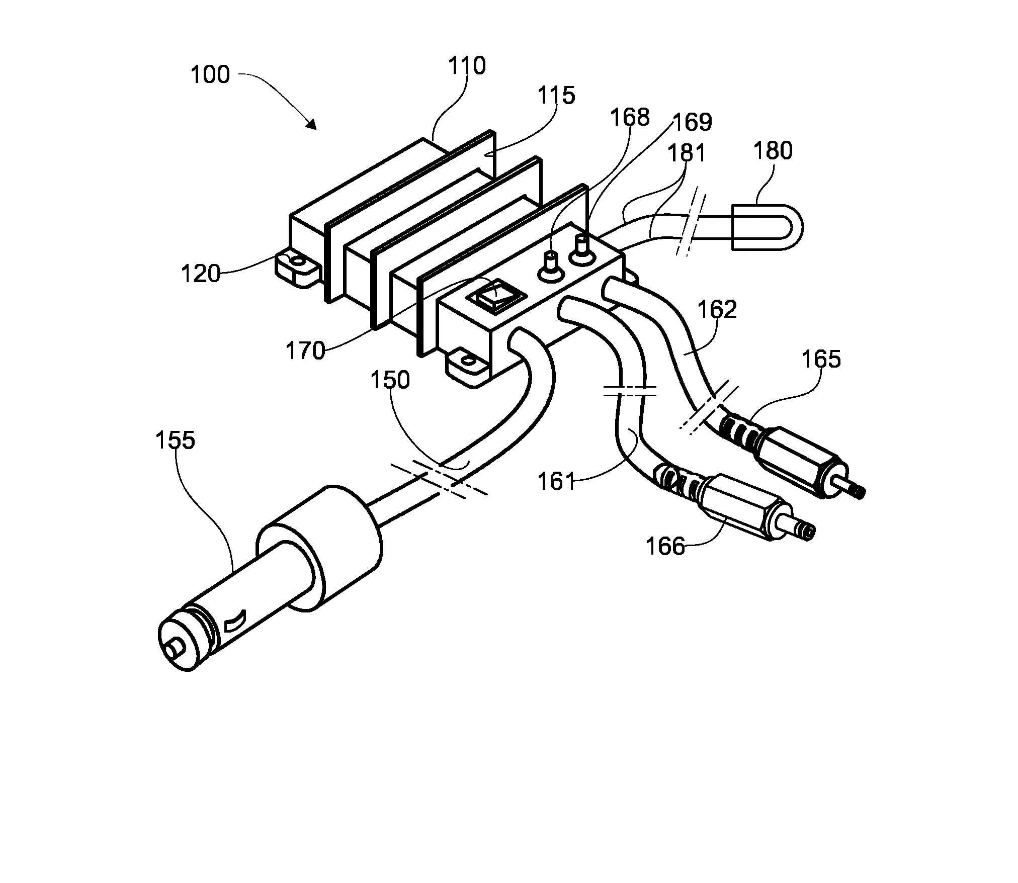 Dispositif d'alimentation electrique continue stabilise a sorties multiples