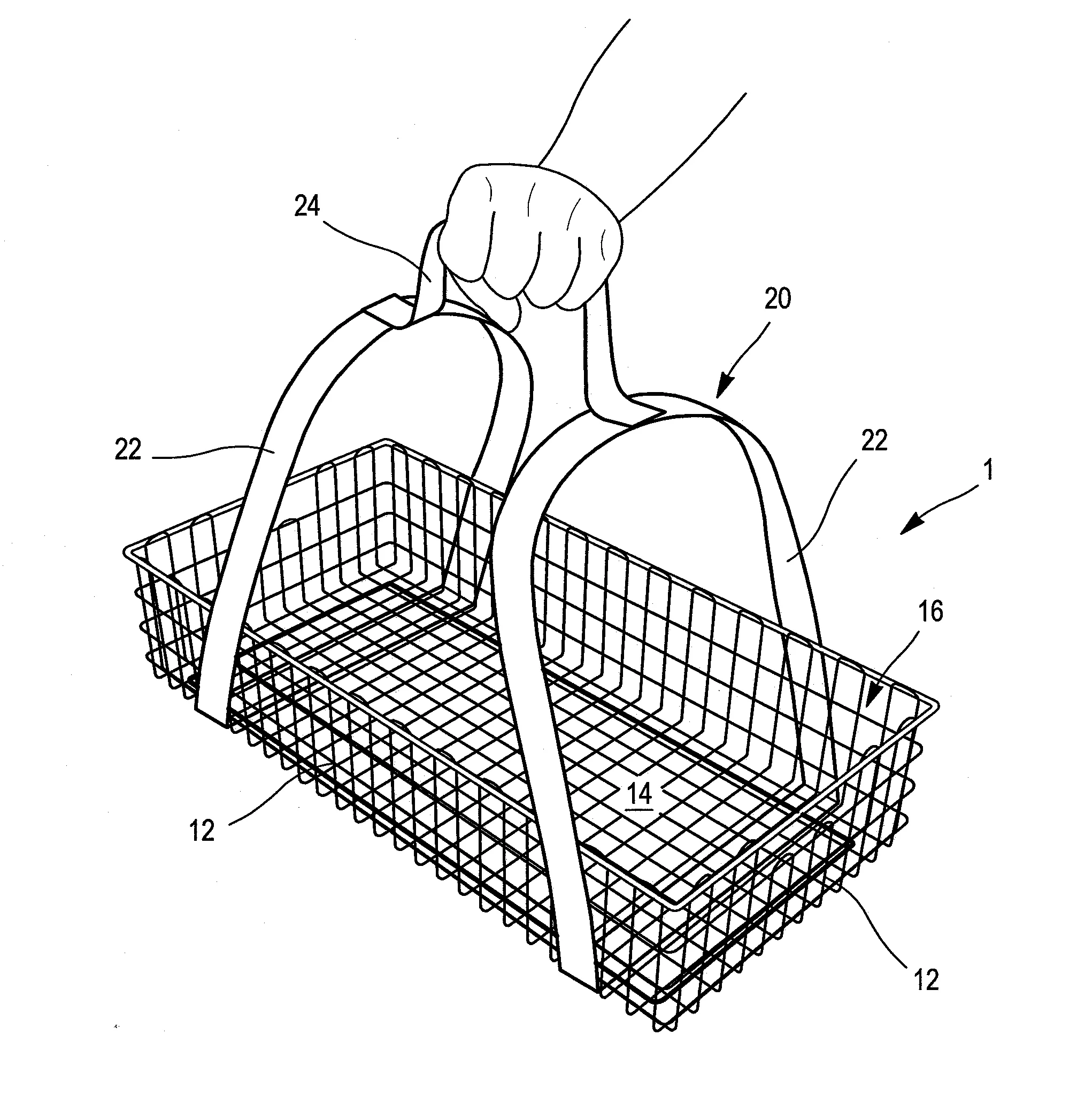 Porte-panier pour un panier de sterilisation
