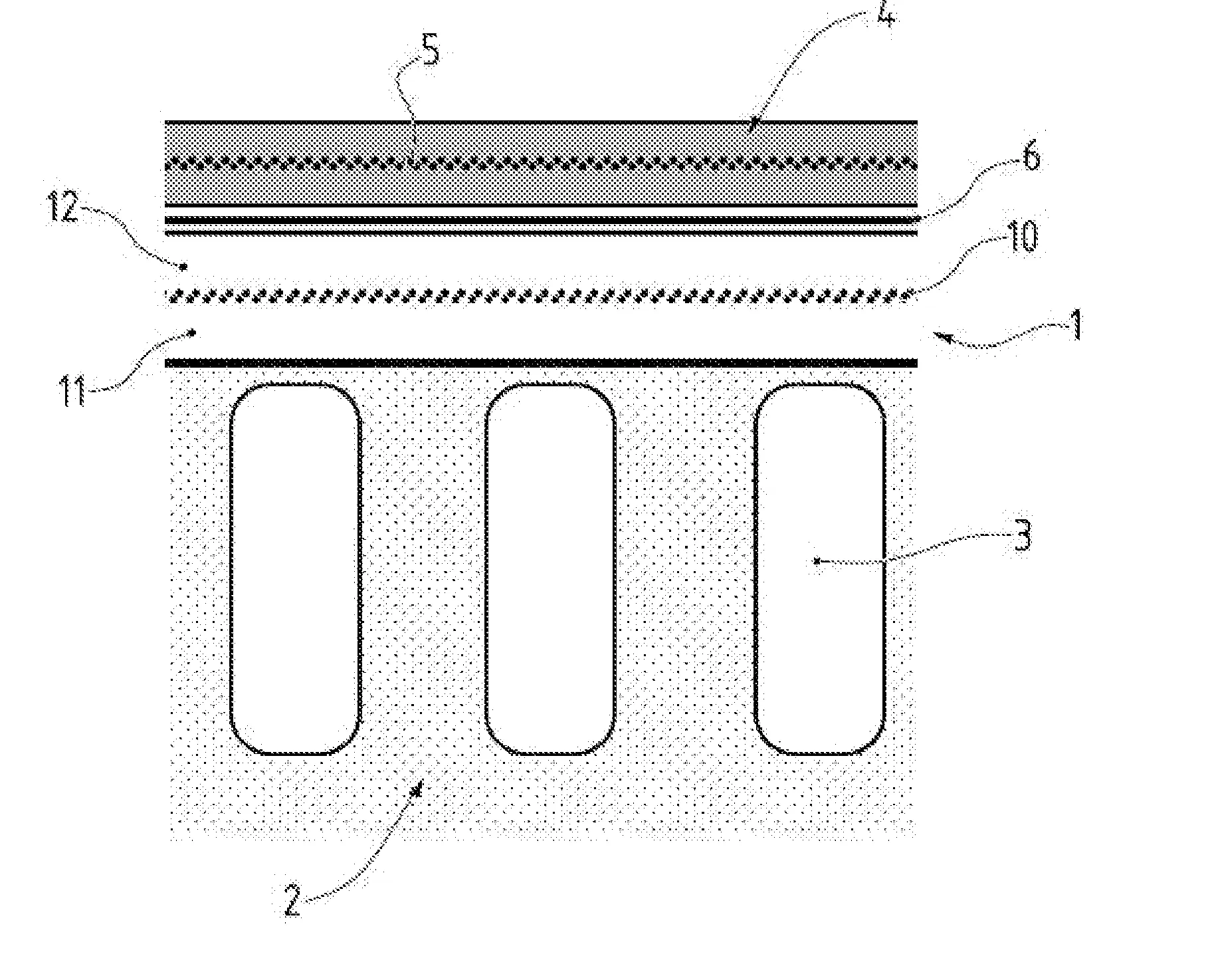 Procede de construction d'une structure et d'un matelas de repartition